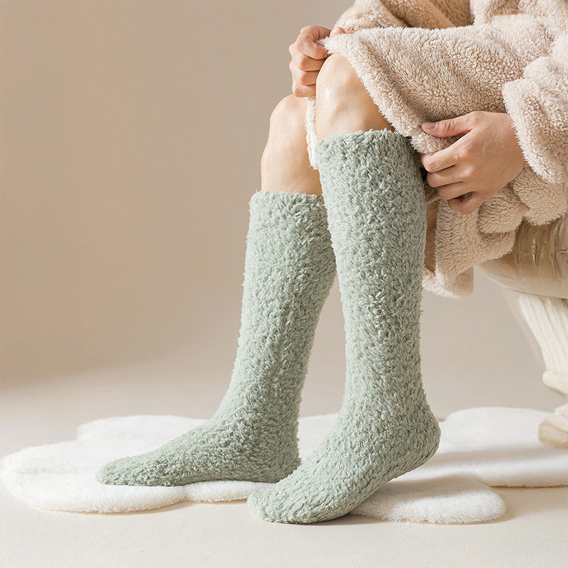 CityComfort Chaussettes Antidérapantes Femme Hiver - Chaussettes Chaudes Épaisses Moelleuses